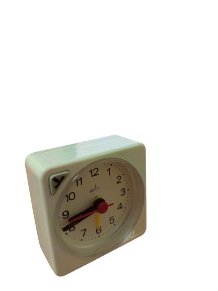 ACCTIM INGOT QUARTZ ALARAM CLOCK IN SILVER. AC12587 \\\KD14124