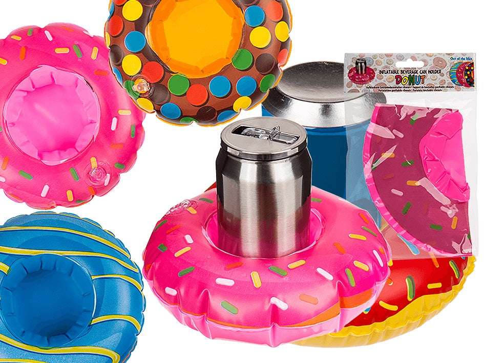 INFLATABLE FLOATING BEVERAGE  CAN HOLDER DONUT SHAPE 18CM. OB914150 \\\KD14144