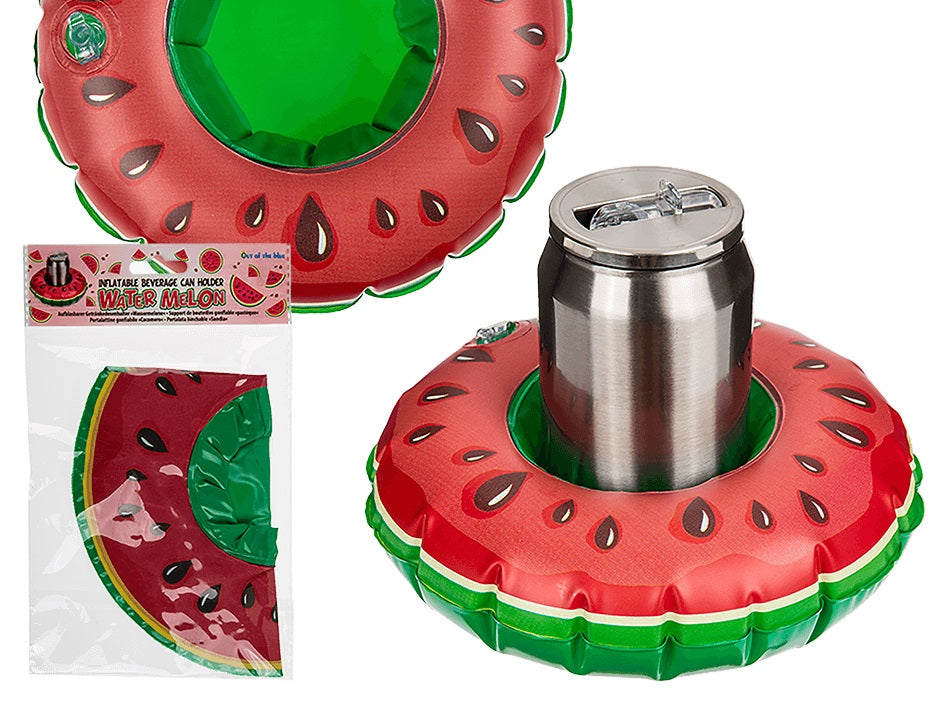 INFLATABLE FLOATING BEVERAGE  CAN HOLDER WATER MELON SHAPE 18CM. OB914151 \\\KD14145