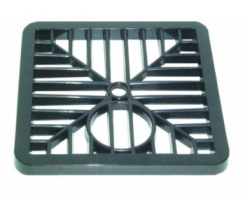 SQUARE GULLEY GRID BLACK  6-INCH \\\KD14162