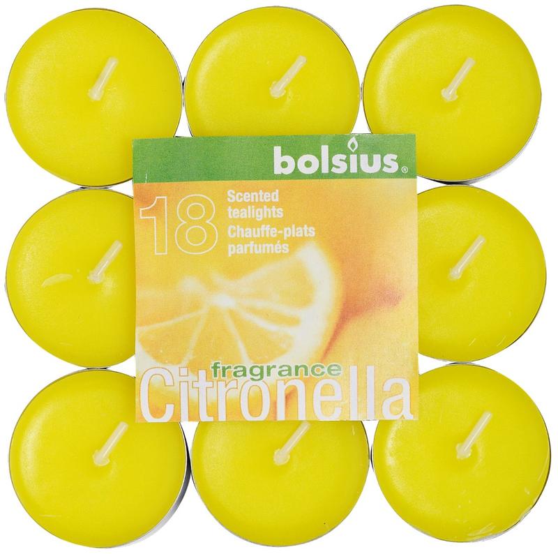 BOLSIUS TEALIGHT SCENTED CITRONELLA CANDLE PK OF 18. 103826948332 \\\KD14174