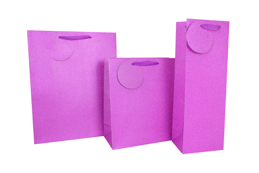 PINK GLIMMER MEDIUM GIFT BAG. EW19155-3 \\\KD14191