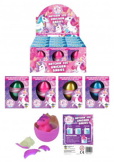 ASSORTED COLOUR EGG GROWING UNICORN. N51465 \\\KD14205