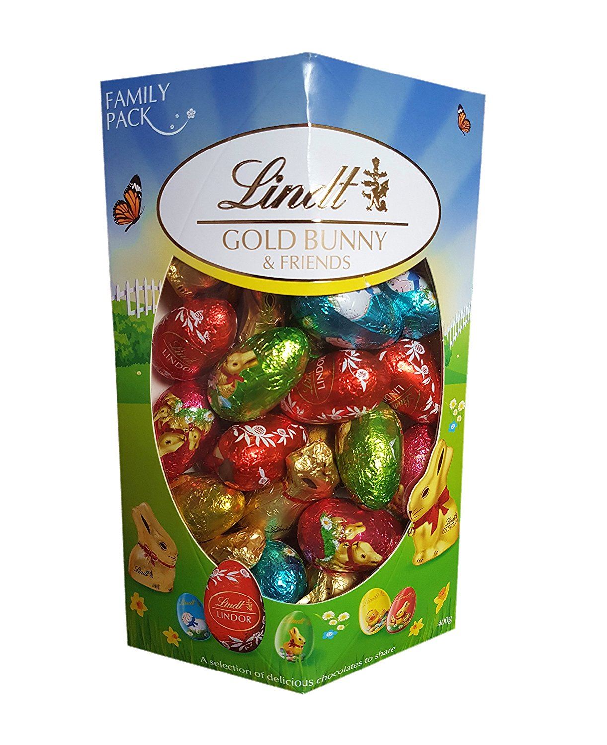 LINDT EASTER GOLD BUNNY & FRIENDS CHOCOLATE 400G. 062867 \\\KD14208