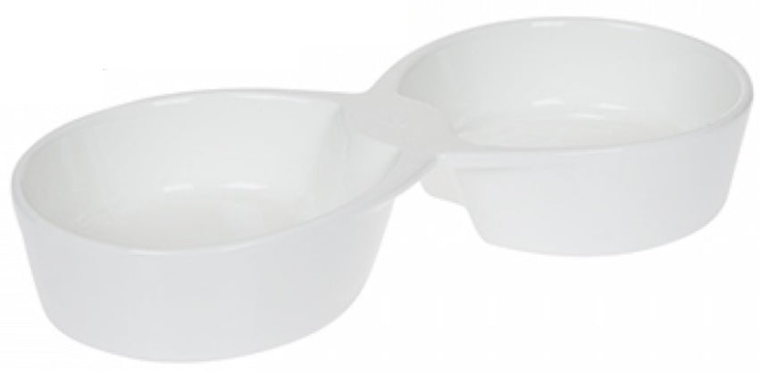 DAUBLE ROUNDD WHITE TAPAS DISHES MANGANISE4.5". PI645043 \\\KD14337