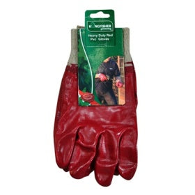RED RUBBER GLOVES. GGHDRR \\\KD14385