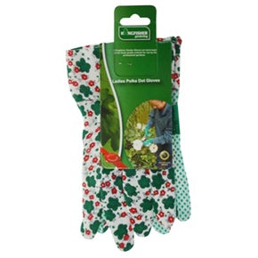 LADIES LIGHTWEIGHT POLKADOT AND FLORAL GLOVES. GGL1 \\\KD14387
