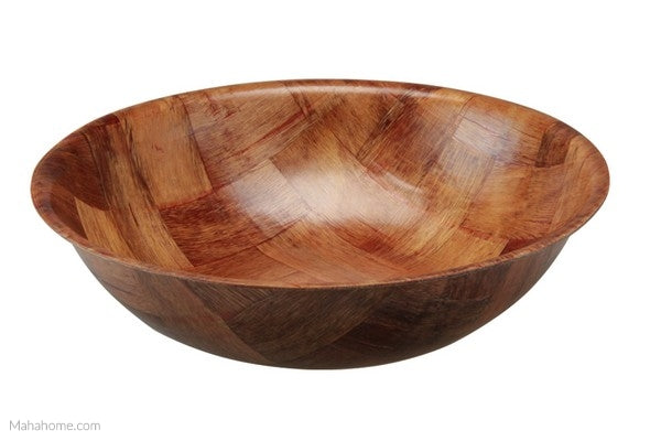 WOOVEN WOOD BOWL 25CM. AP1973 \\\KD14453