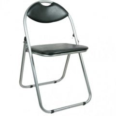 ANZ BLACK STEEL FOLDING CHAIR LIGHTWIEGHT. SFC01 \\\KD14473