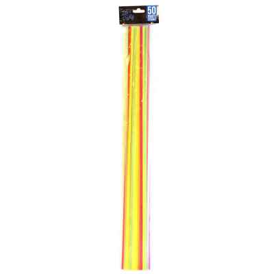 LONG GIANT PARTY STRAWS IN ASSORTED NEON  COLOURS 69CM. PARTYD9 \\\KD14477