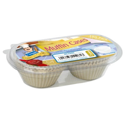 NON STICK PAPER CASE WITH FLUTED EDGE 150PACK OF MUFFIN CAKE  35X70MM. KC75MC \\\KD14482