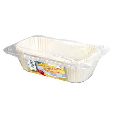 NON STICK PAPER CASES WITH FLUTED CORNERS 15 PACK LARGE LOAF CASE CASES H65XL220XW120MM. CCASE1A \\\KD14484