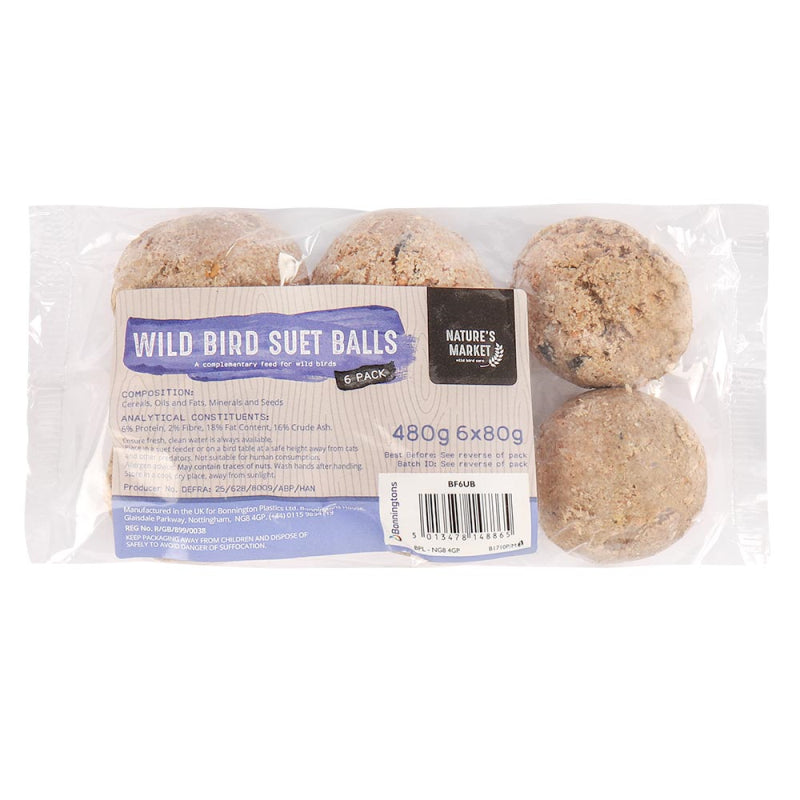 'NATURE'S MARKET WILD BIRD SUET BALLS 480G 6/PK'||'. '||'BF6UB' \\\KD14506