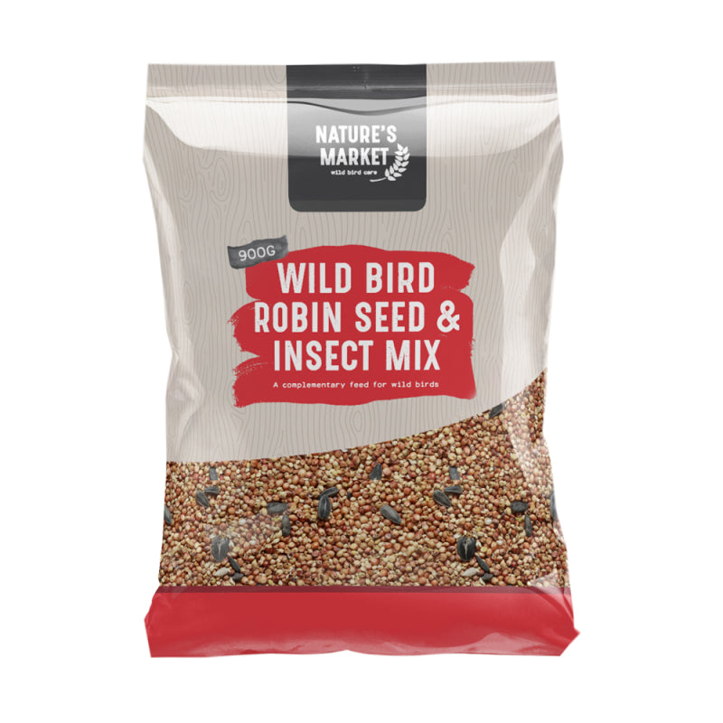 NATURES MARKET WILD BIRD FOOD ROBIN SEED AND INSECT MIX 900GM. BFWF02 \\\KD14514