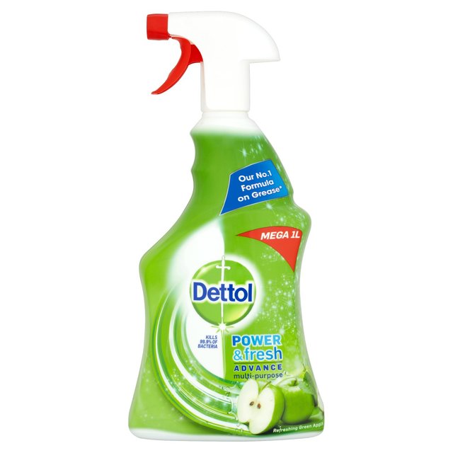 DETTOL POWER & FRESH ADVANCE MULTI PURPOSE CLEANING SPRAY 1 LITRE - APPLE. 563434 \\\KD14524