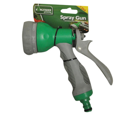 7DAIL SPRAY GUN WITH SOFT GRIP LOCKING HANDLE AND SNAP ON HOSE CONNECTOR. 6127DDB \\\KD14525