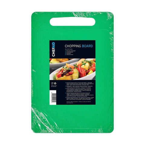 CHEF AID POLY CHOPPING BOARD GREEN 35 X 25 X 0.4 CM. 10E21053 \\\KD14535