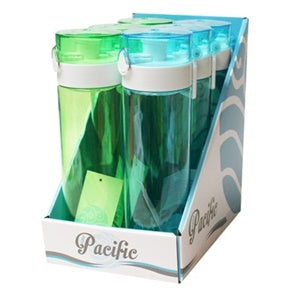 ASSORTED COLOUR WATER BOTTLE WITH FLIP LID. WB400 \\\KD14564