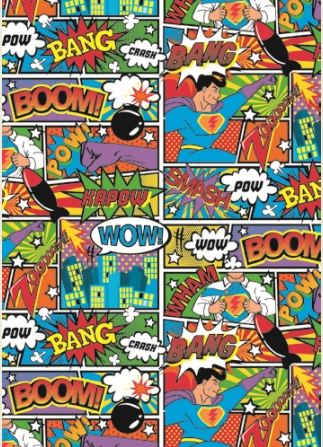 COMIC GIFT WRAP 2.5 MTR. EW22392 \\\KD14573