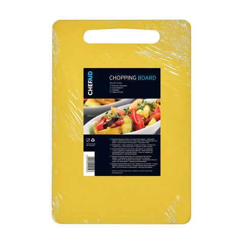 CHEF AID POLY CHOPPING BOARD YELLOW 35 X 25 X.04CM. 10E21054 \\\KD14591