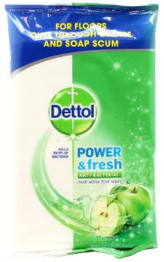 4 PACK OF DETTOL ANTI BACTERIAL FLOOR WIPES 15/PK. 0009464 541593 \\\KD14657