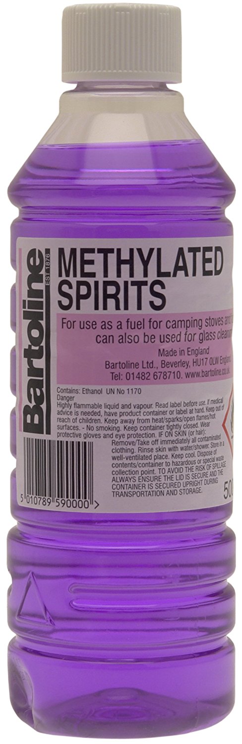 BARTOLINE BOTTLE METHYLATED SPIRIT 500ML. 55590000 **DO NOT LIST ON INTE \\\KD14678