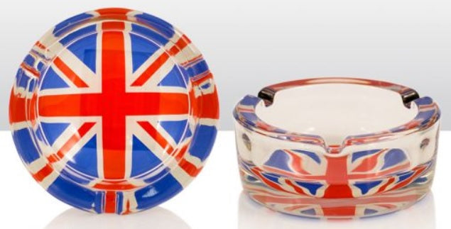 UNION JACK ASHTRAY GLASS. EL65256 \\\KD14757