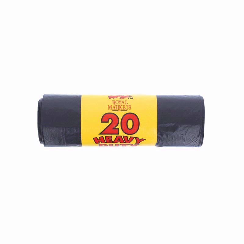 ROYAL MARKET 20 BLACK BIN BAGS. RS20 \\\KD14787
