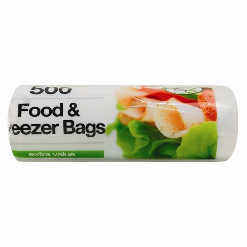 TIDYZ EXTRA VALUE FOOD & FREEZER BAGS 500/PK. B0501 005015 \\\KD14808
