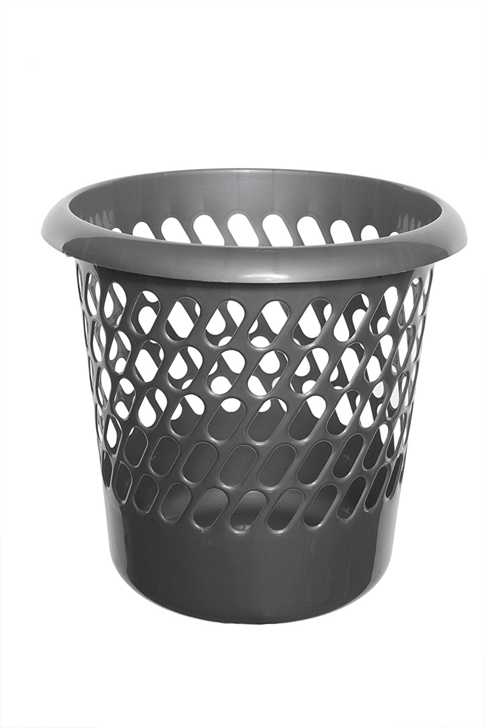 WHITEFURZE SILVER WASTE PAPER BASKET. H10112 \\\KD14853