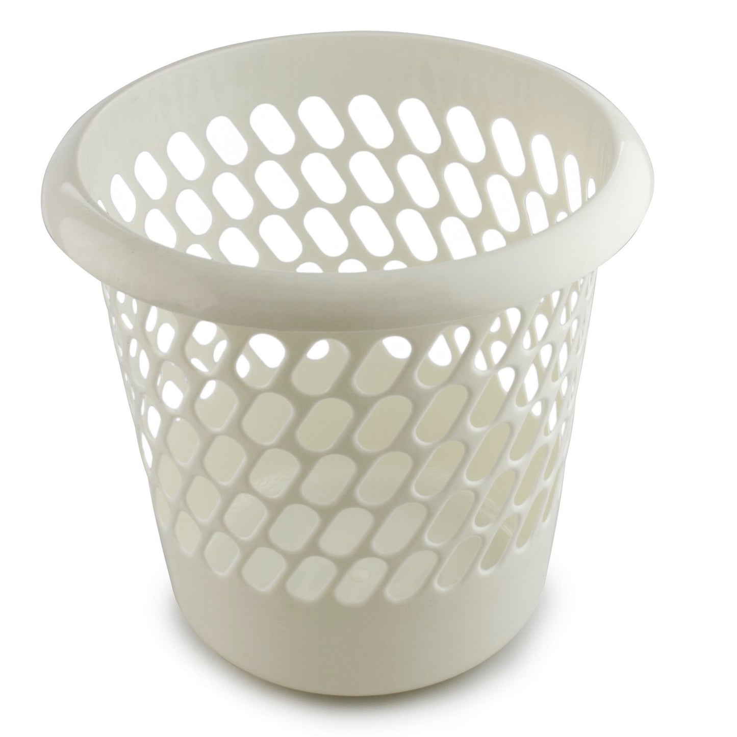 WHITEFURZE CREAM WASTE PAPER BASKET. H10118 \\\KD14855