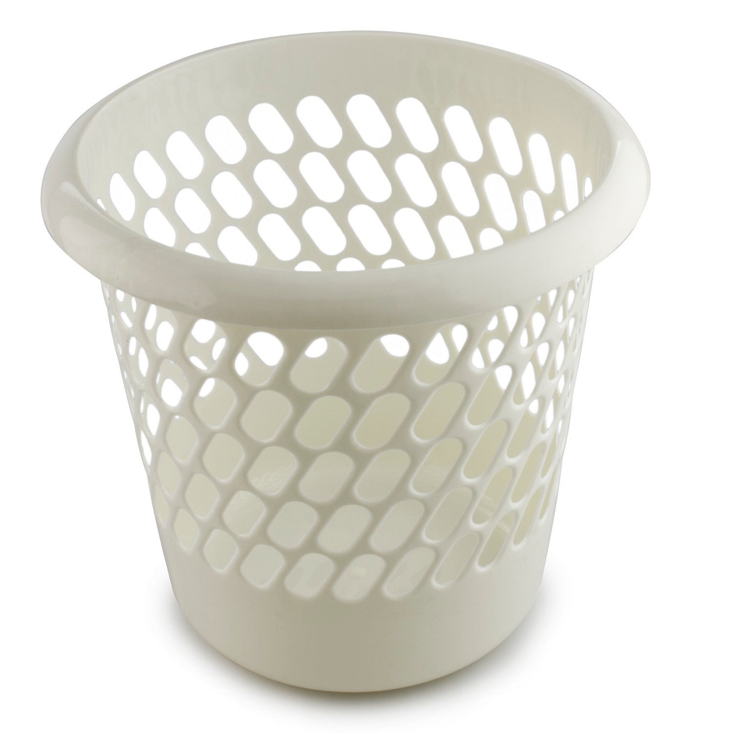 WHITEFURZE CREAM WASTE PAPER BASKET. H10118 \\\KD14855