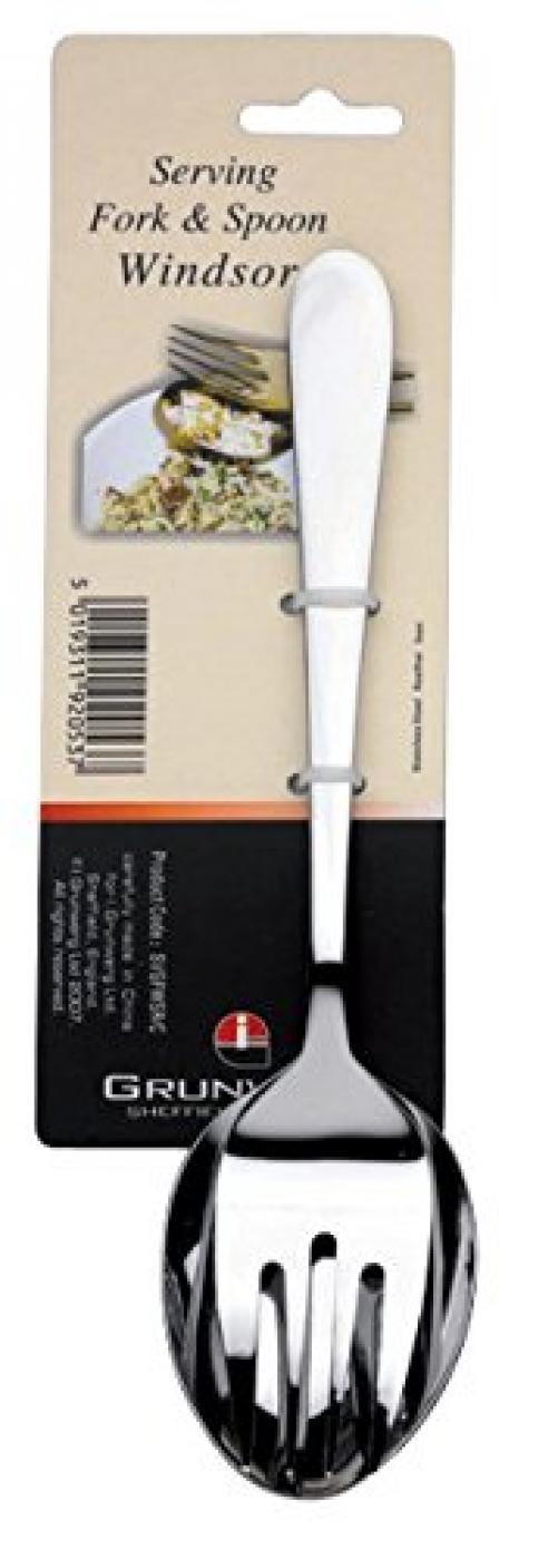 WINDSOR STRAIN AND SERVING FORK AND SPOON CARDED. SSVGWDR/C SSVGWSRC \\\KD14859