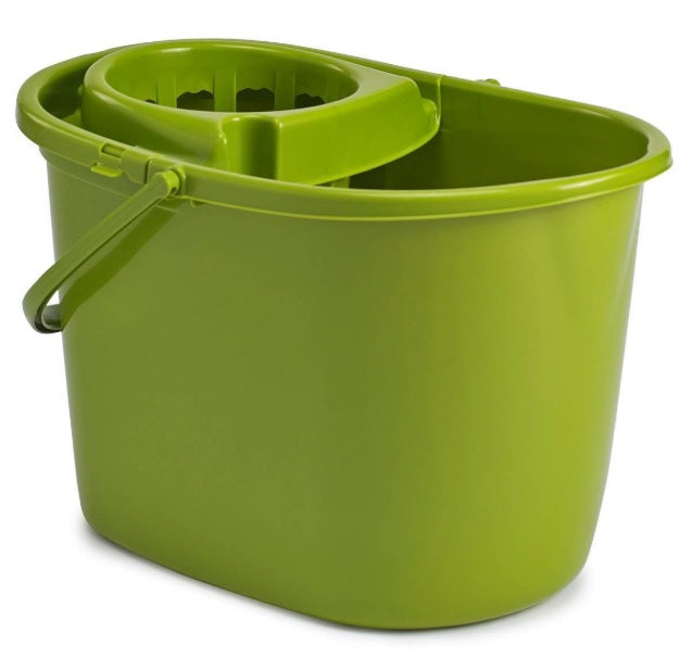 WHITEFURZE GREEN DELUXE MOP BUCKET 15LTR. H3307G \\\KD14894