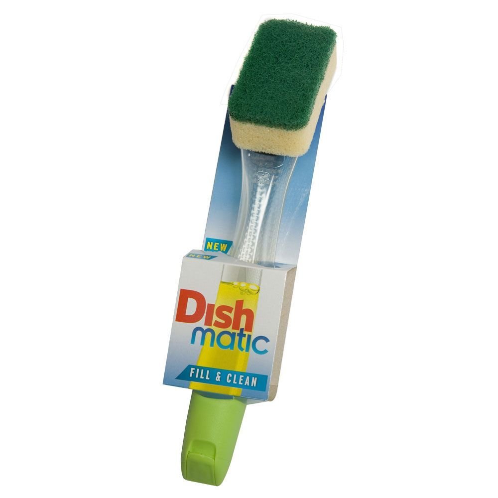 DISHMATIC HANDLE WITH ASSORTED SPONGES (WHITE OR GREEN). UK-DM3-HF12D-10 \\\KD14916