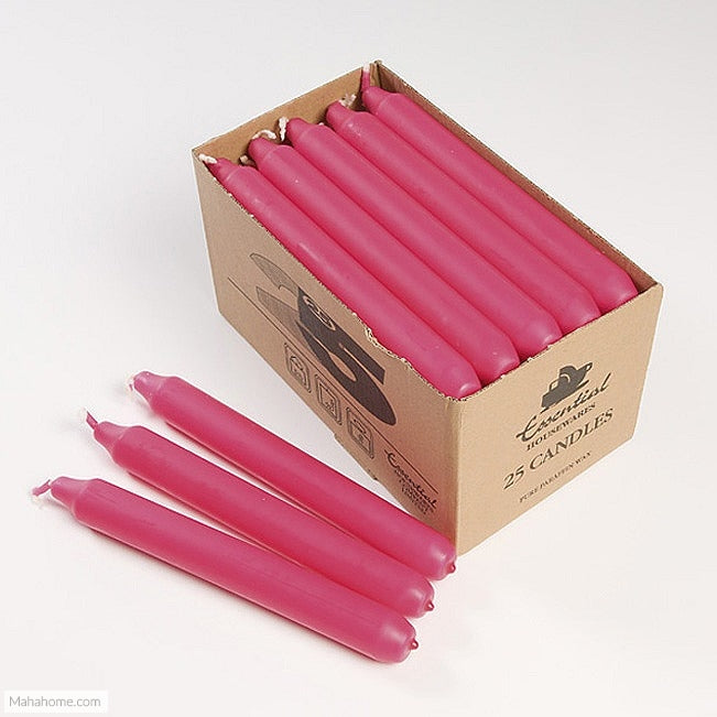 BOX OF 25 DINNER CANDLES PINK. 19PP25 \\\KD14943