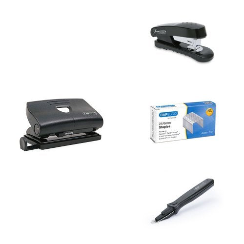 RAPESCO BLACK HOLE PUNCH 12 SHEET CAPACITY. ROPPF87S0B1 \\\KD14967