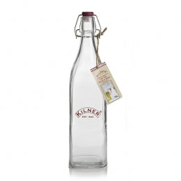 KILNER TRANSPARENT PRESERVE CLIP TOP BOTTLE 1 LITRE. 0025472 \\\KD14995