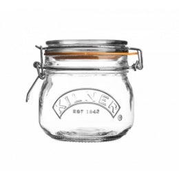 KILNER TRANSPARENT ROUND CLIP TOP JAR  0.5 LITRE. 0025490 \\\KD14997