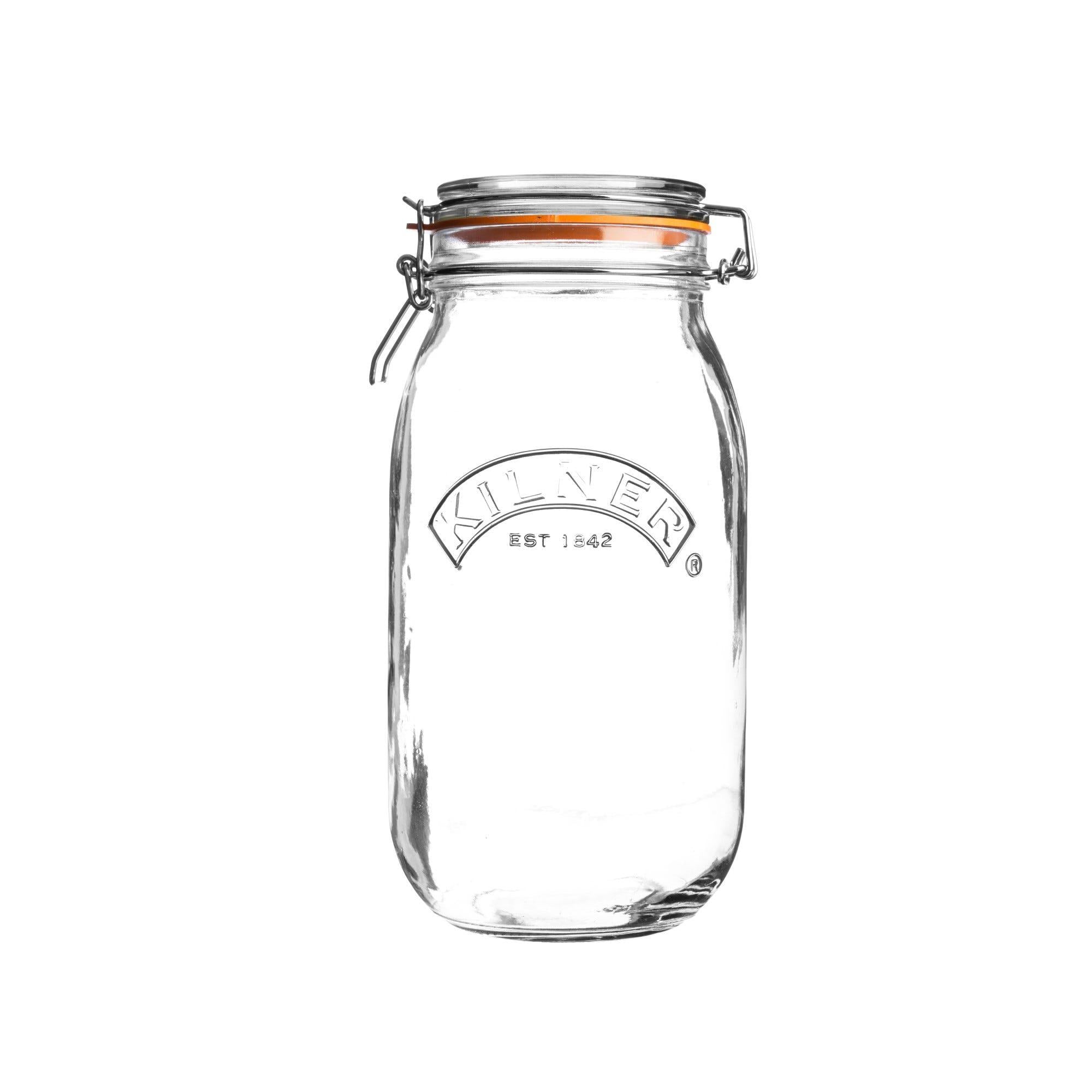 KILNER TRANSPARENT ROUND CLIP TOP JAR 2 LITRE. 0025493 \\\KD15000