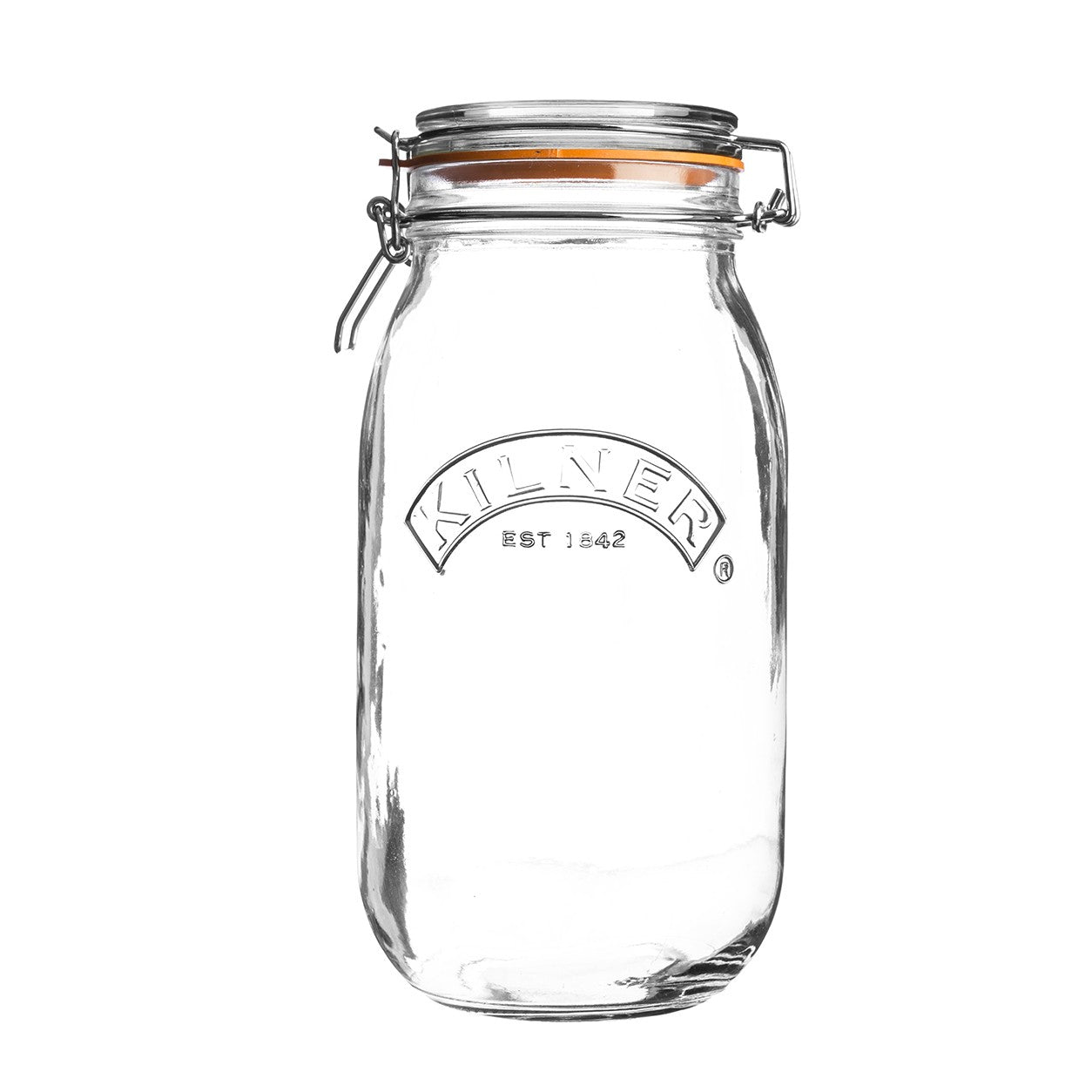 KILNER TRANSPARENT ROUND CLIP TOP JAR 3 LITRE \\\KD15001