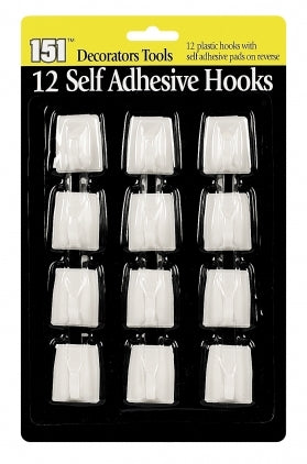 12 PACK SELF ADHESIVE HOOKS. 1511042A-36 \\\KD15047