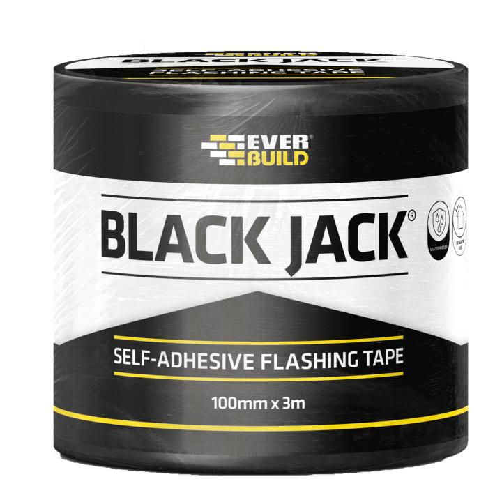 EVERBUILD BLACK JACK SELF ADHESIVE DIY FLASHING TAPE 100MM X 3M. FLDIY100 \\\KD15049
