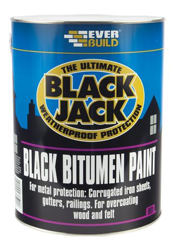 EVERBUILD BLACK JACK 901 BLACK BITUMEN PAINT 1 LITRE. 852657 \\\KD15100