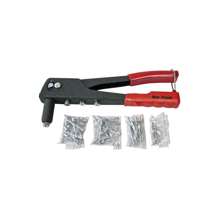 AMTECH RIVET GUN WITH 60 RIVETS. B3400 \\\KD15138