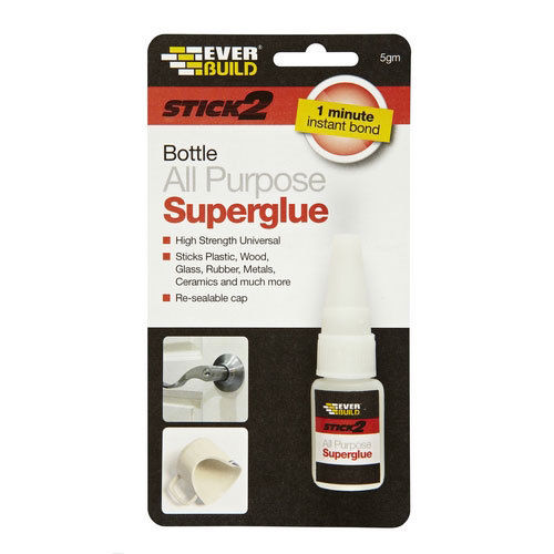 EVERBUILD STICK 2 ALL PURPOSE SUPERGLUE BOTTLE 5GM. 483374 \\\KD15183
