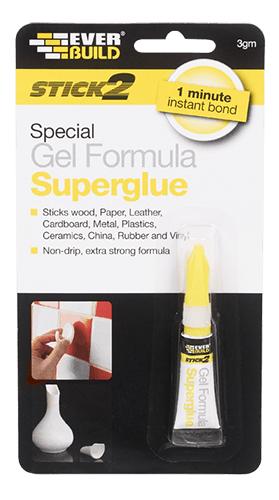 EVERBUILD STICK 2 SPECIAL GEL SUPERGLUE 3GM. 482348 S2GEL3 \\\KD15191