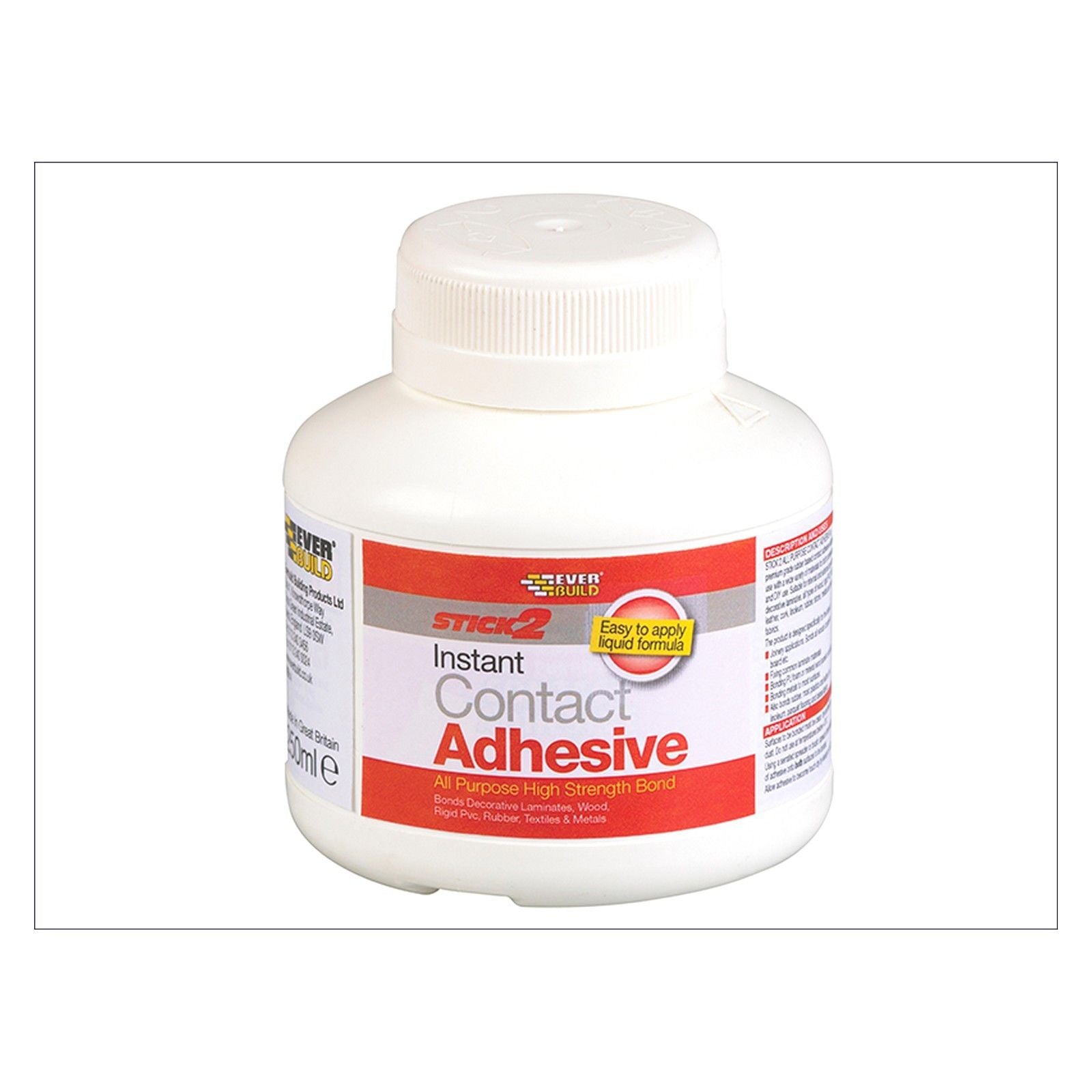 EVERBUILD STICK2 ALL PURPOSE INSTANT CONTACT ADHESIVE 250ML. CON250 \\\KD15209