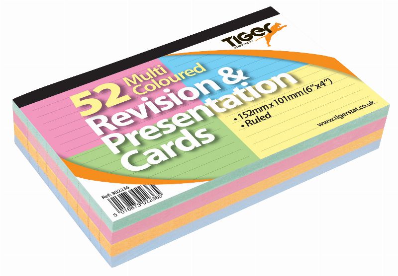 52 REVISION & PRESENTATION CARDS COLOUR 6 X 4. T302236 \\\KD15212