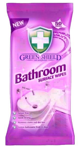 GREENSHIELD ANTI BACTERIAL BATHROOM CLEANING WIPES 70/PK. 5060110223503 \\\KD15230